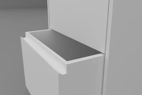 3D Model of a Night Table, Bedroom decoration, night table in high resolution. Ilustração Stock