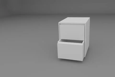 3D Model of a Night Table, Bedroom decoration, night table in high resolution. Ilustração Stock