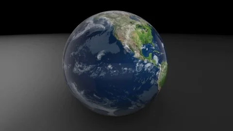 3d model of planet earth. Earth rotates on a white background Video stock 73896461