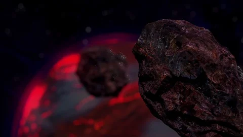 3D model of a planet in space Stock Footage 124189421