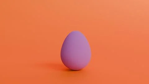 3d model of purple Easter egg on orange background background as example,East 스톡 일러스트