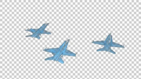 3d model reactive planes FULL HD 1920Х1080 Stock Footage 55251798