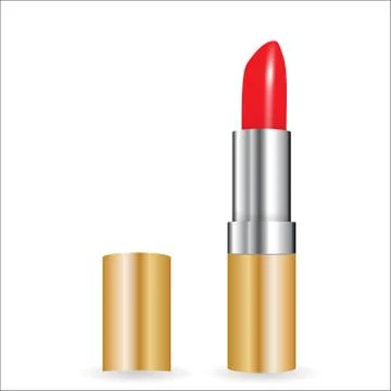 3D Model of realistic red lipstick. Vector Illustration. EPS10 Stock Illustration