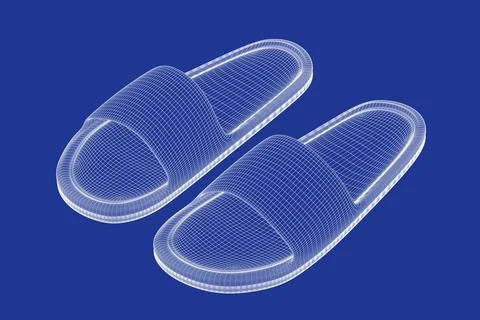 3D model of rubber slides Stock Illustration