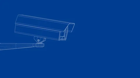 3d model of security camera Stock Footage 115928943
