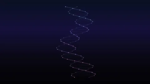 3D model showing spiral structure in dark background Stock Footage 337233853