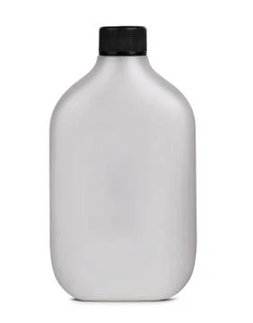 3d model of silver plastic bottle isolated on white background Stock Illustration