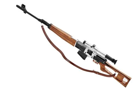 3d model of a sniper rifle Illustrazione stock