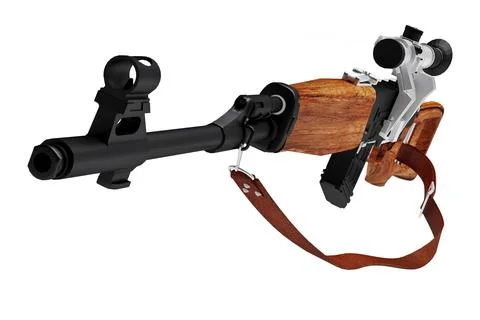 3d model of a sniper rifle Illustrazione stock