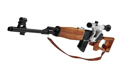 3d model of a sniper rifle Illustrazione stock