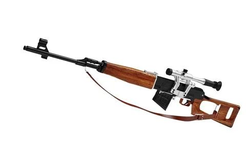 3d model of a sniper rifle Stock Illustration