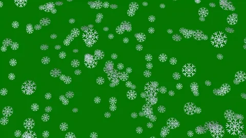 3d model of snow on green screen,white snowflake flying animation.. Stock Footage 257746150