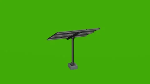 A 3D model of a solar battery rotates on a green screen Stock Footage 279079745