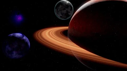 3D model of the solar system 動画素材 124579813