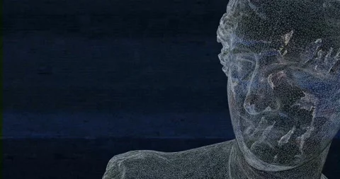 3D model statue, NFT for digital heritage Stock Footage 166862104