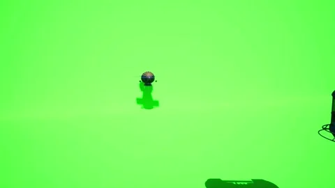 3D Model Steamship and Dirigible Flying, On a Green Screen, Chroma Key, 4K   Stock Footage 222106441