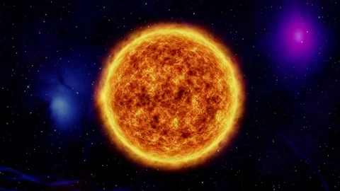 3D model of the sun Stock Footage 123560301