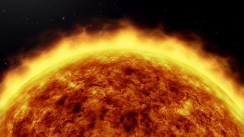 3D model of the sun Stock Footage 123640878