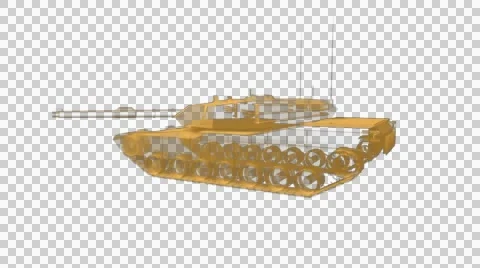 3d model of tank, transporent, in FULL HD 1920Х1080 Stock Footage 55251964
