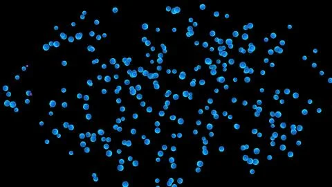 3D model of virus cell destruction of healthy cells on black background. Visu Stock Illustration