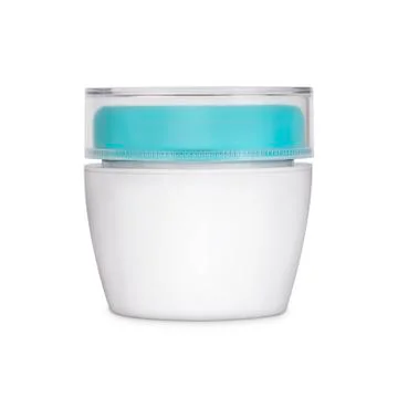 3D model white plastic jar for cream or shampoo isolated on white background Stock Illustration