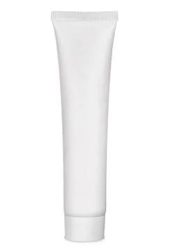 3D model white plastic tube for cream or shampoo isolated on white background Stock Illustration
