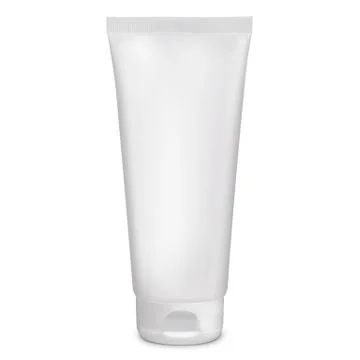 3D model white plastic tube for cream or shampoo isolated on white background Stock Illustration