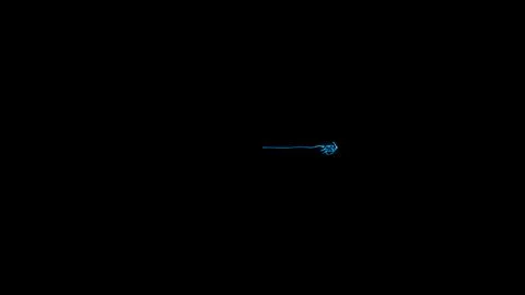 3D model of worm penetrates and gradually grows. The energy whip grows and wr Stock Illustration