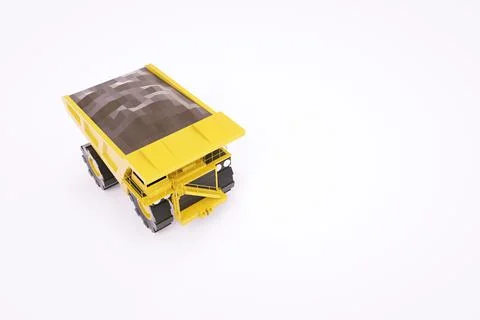 3D model of a yellow truck. Loading machine for construction work. 3D graphics Stock Illustration