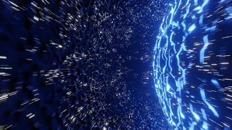 3d modeled abstraction of an object in outer space against stars Stock Footage 210562750