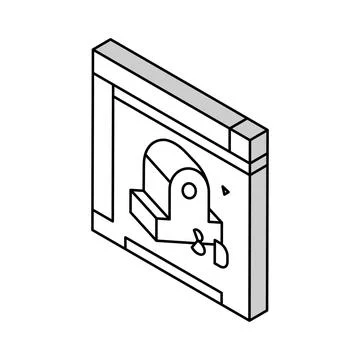 3d modeling architectural drafter isometric icon vector illustration Stockillustratie