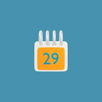 3d modeling calendar date 29 Stock Illustration