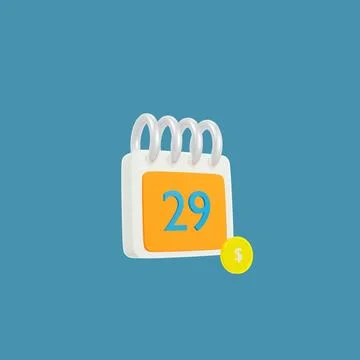 3d modeling calendar date 29 Stock Illustration