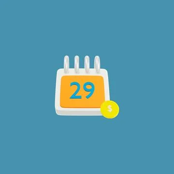 3d modeling calendar date 29 Stock Illustration
