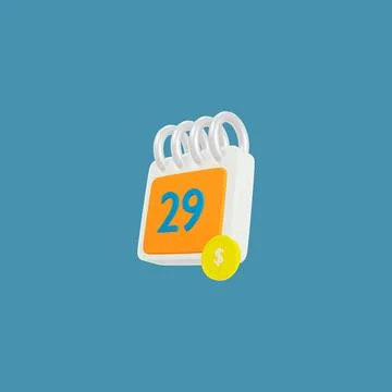 3d modeling calendar date 29 Stock Illustration