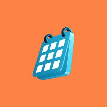 3d modeling calendar illustration Stock Illustration