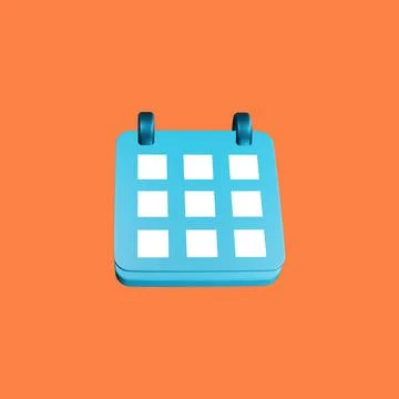 3d modeling calendar illustration Stock Illustration