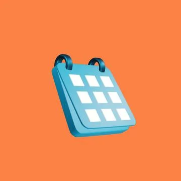 3d modeling calendar illustration Stock Illustration