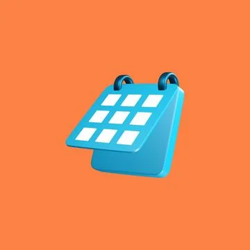 3d modeling calendar illustration Stock Illustration