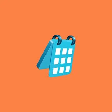 3d modeling calendar illustration Stock Illustration