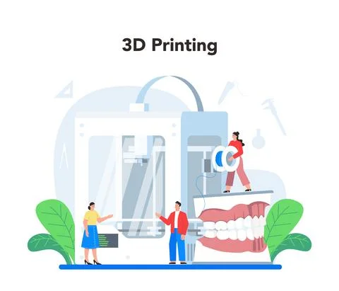3D modeling concept. Digital drawing with electronic tools and equipment Stock Illustration
