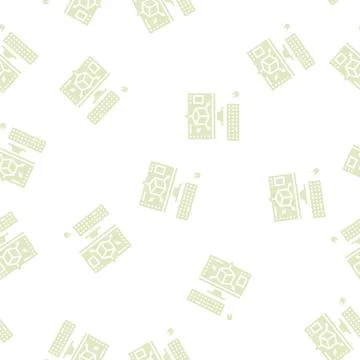 3d modeling glyph seamless pattern Stock Illustration