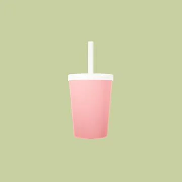 3d modeling plastic cups Stock Illustration