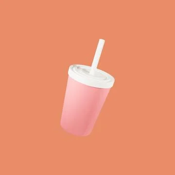 3d modeling plastic cups Stock Illustration