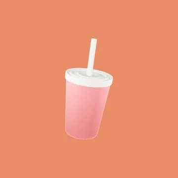 3d modeling plastic cups Stock Illustration