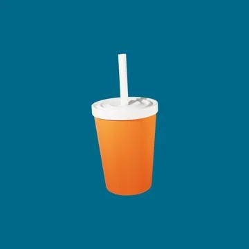3d modeling plastic cups Stock Illustration