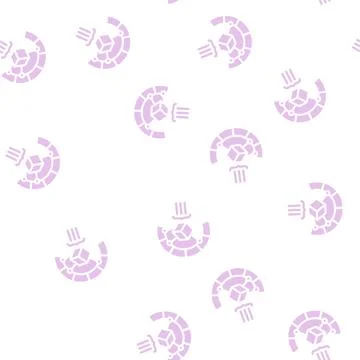 3d modeling process glyph vector seamless pattern Stock Illustration