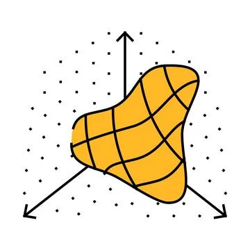 3d modeling process icon color illustration Stock Illustration