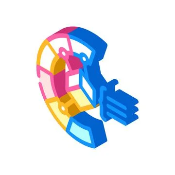 3d modeling process isometric icon vector illustration Stock Illustration