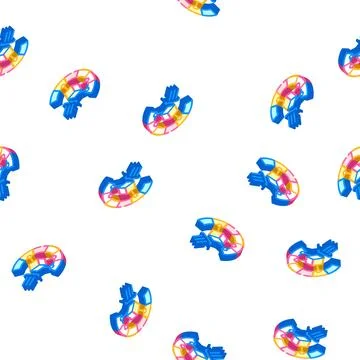 3d modeling process isometric icon seamless pattern Illustrazione stock